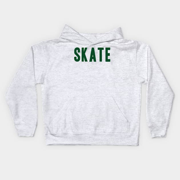 SKATE - Ice Hockey Kids Hoodie by Kyle O'Briant